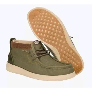 Hey Dude Men's Size 12 Wally Mid GripR Workwear Dusty Olive Shoes New