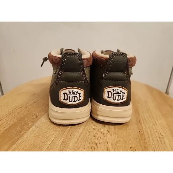 Hey Dude Men's Wally Mid GripR Workwear Dusty Olive Shoes NIB! 2024 Size M10