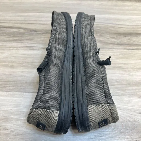 Hey Dude Wally Canyon Gray Men’s Size 10 Shoes Lightweight Slip On Comfort