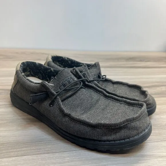 Hey Dude Wally Canyon Gray Men’s Size 10 Shoes Lightweight Slip On Comfort