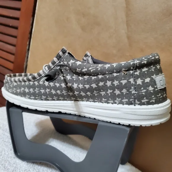 Hey Dude Wally Greyed Patriotic Mens Shoes