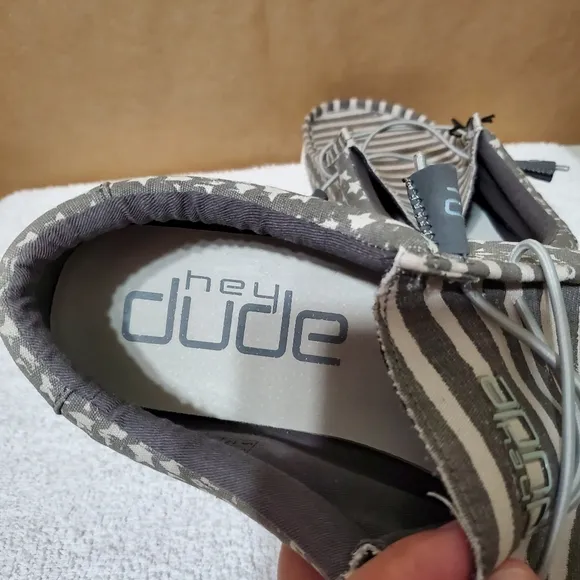 Hey Dude Wally Greyed Patriotic Mens Shoes