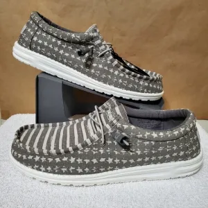 Hey Dude Wally Greyed Patriotic Mens Shoes