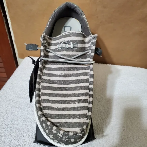 Hey Dude Wally Greyed Patriotic Mens Shoes