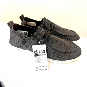 Hey Dude Wally Halo Men’s Shoes Dark Grey Speckled Trim sz 10 New‎ With Tags
