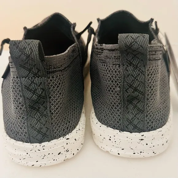 Hey Dude Wally Halo Men’s Shoes Dark Grey Speckled Trim sz 10 New‎ With Tags