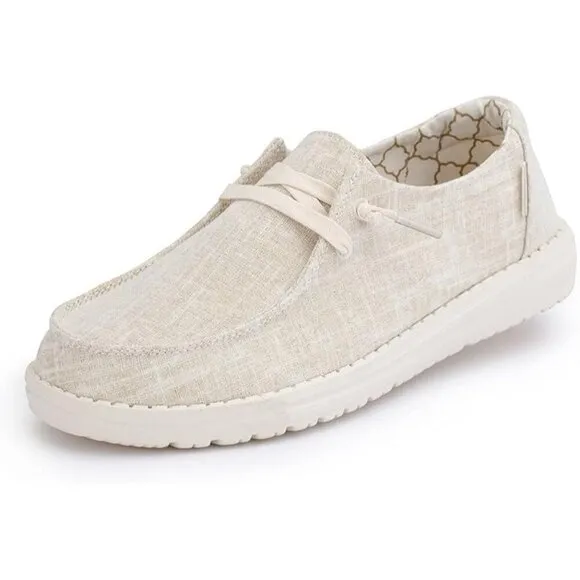 Hey Dude Wendy Sparkling Gold Glitter Slip On Low Top Comfort Shoe NIB size 7