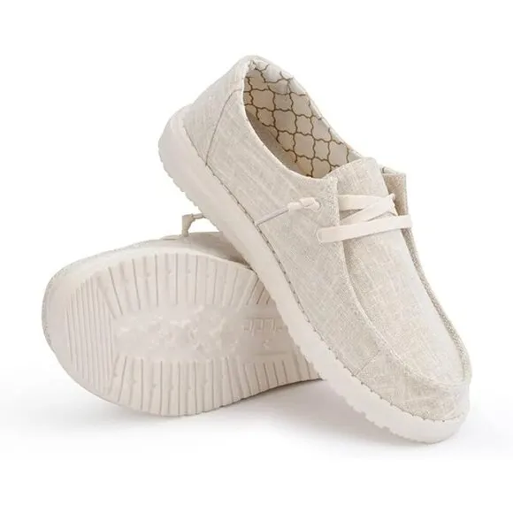 Hey Dude Wendy Sparkling Gold Glitter Slip On Low Top Comfort Shoe NIB size 7