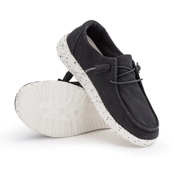 HEY DUDE WOMEN'S WENDY L BLACK SIZE 8 | WOMEN’S SHOES | WOMEN’S LACE UP LOA