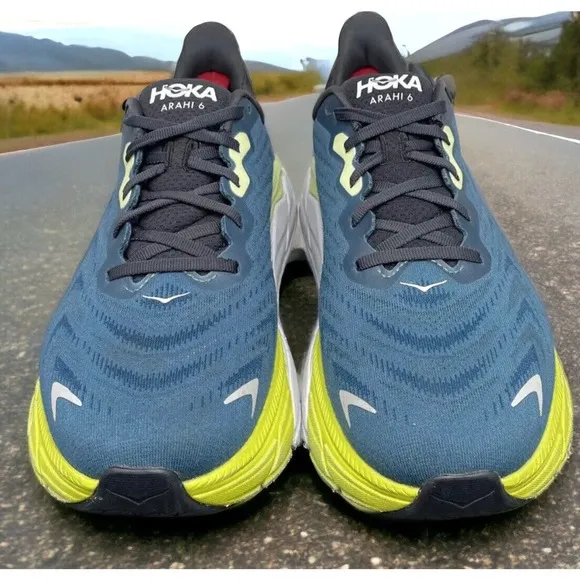 Hoka One One Arahi 1123194 BGBCR Blue Running Race Shoes Mens 10 Fast Shipping