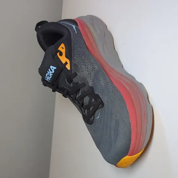 Hoka One One Bondi 8 Men’s Size 12 | Anthracite Castlerock Running Shoes
