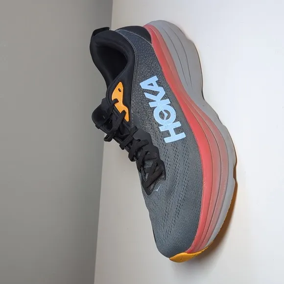 Hoka One One Bondi 8 Men’s Size 12 | Anthracite Castlerock Running Shoes