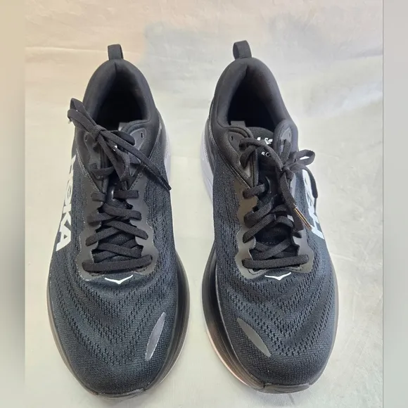 Hoka One One Bondi 8 Men's Size 12B Black Running Shoes New