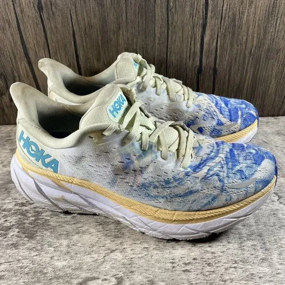 Hoka One One Clifton 8 Blue Athletic Running Shoes Women’s Size 6.5