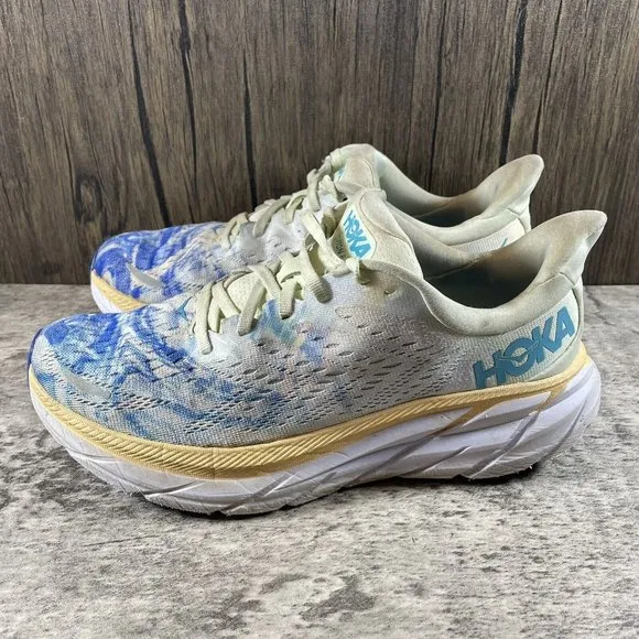 Hoka One One Clifton 8 Blue Athletic Running Shoes Women’s Size 6.5