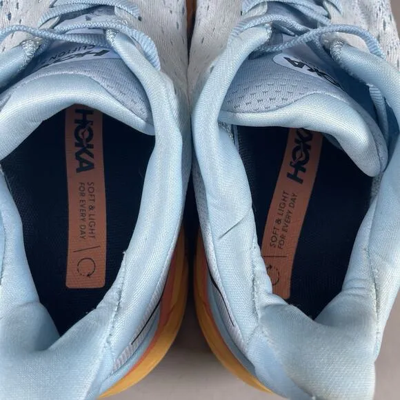 Hoka One One Clifton 8 Womens 7 D Blue Running Shoe Athletic Sneaker 1121375 SSF