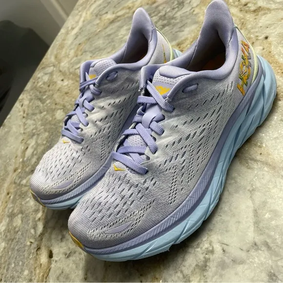 Hoka One One Clifton 8 Women’s Running Shoes Baby Lavender /Smoke Green