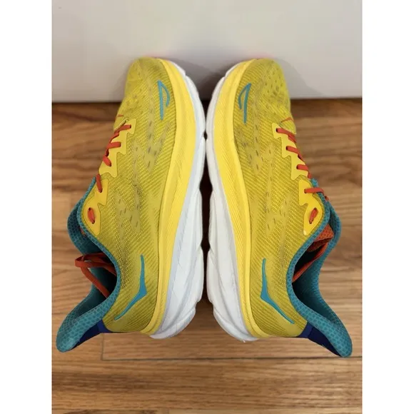 Hoka One One Men's Clifton 9 Passion Fruit Maize Running Shoes Sneakers Size 14