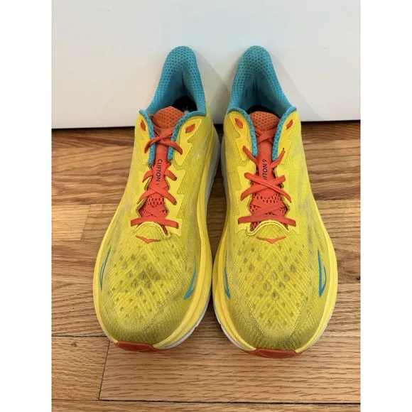 Hoka One One Men's Clifton 9 Passion Fruit Maize Running Shoes Sneakers Size 14