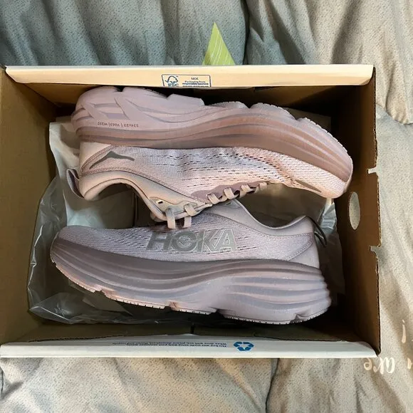 Hokas Bondi 8 Light Purple Running Shoes