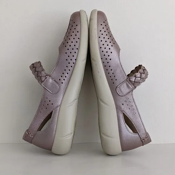 Hotter Quake Light Pink Leather Mary Jane Shoes Women's 9