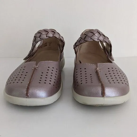 Hotter Quake Light Pink Leather Mary Jane Shoes Women's 9