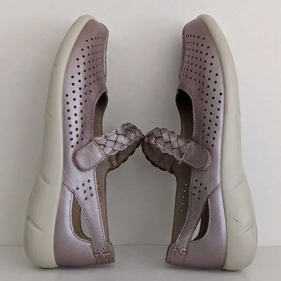 Hotter Quake Light Pink Leather Mary Jane Shoes Women's 9