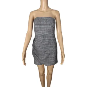 House Of Harlow 1960 Houndstooth Ruched Strapless Dress S