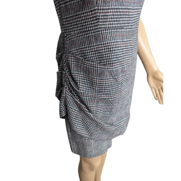 House Of Harlow 1960 Houndstooth Ruched Strapless Dress S