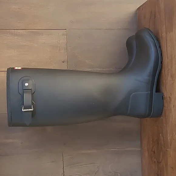 Hunter Classic Tall Welly Boot Women's sz 8 Matte Black Original Tour Boots