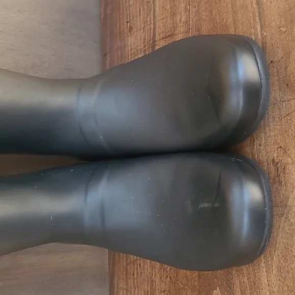 Hunter Classic Tall Welly Boot Women's sz 8 Matte Black Original Tour Boots