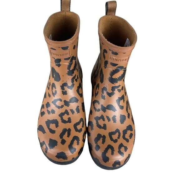 Hunter Leopard Print Women's Boots Size 6