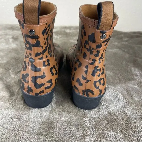 Hunter Leopard Print Women's Boots Size 6