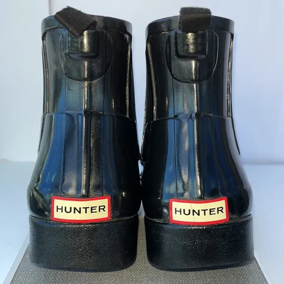 Hunter Original Refined Chelsea Waterproof Rain Boot ~ in Black (Read ~)