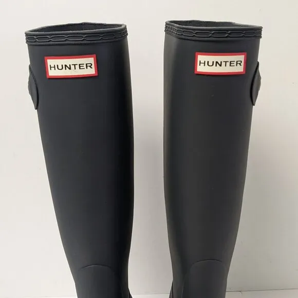 Hunter Original Tall Waterproof Rain Boots, Slate, Women's 6 M