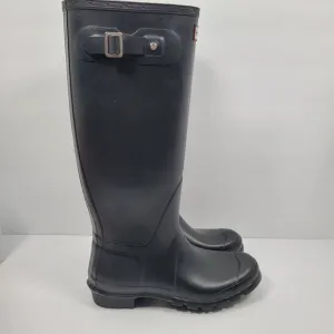 Hunter Original Women's Black Tall Rain Rubber Boots US Size 9