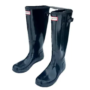 Hunter Women's Original Back Adjustable Gloss Tall Waterproof Rain Boots Size 7
