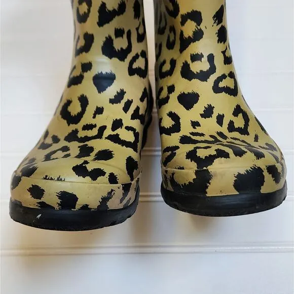 Hunter Youth Leopard Print Original Rain Boots