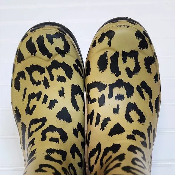 Hunter Youth Leopard Print Original Rain Boots