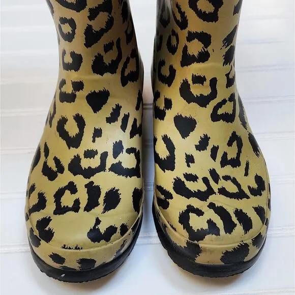 Hunter Youth Leopard Print Original Rain Boots