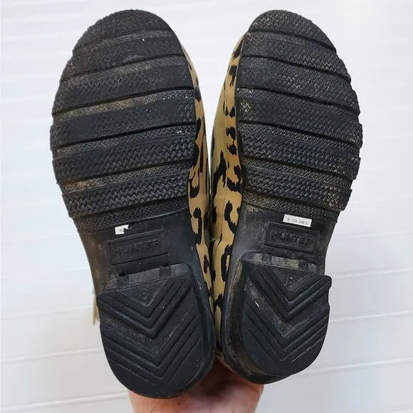 Hunter Youth Leopard Print Original Rain Boots
