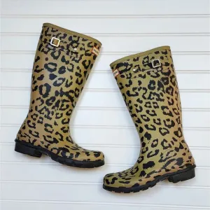 Hunter Youth Leopard Print Original Rain Boots