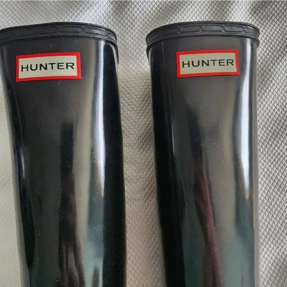Hunter Black Tall Rain Boots