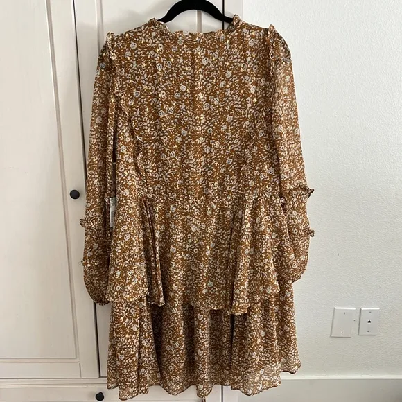 HYACINTH HOUSE Chestnut Floral Long Sleeve Liza Dress