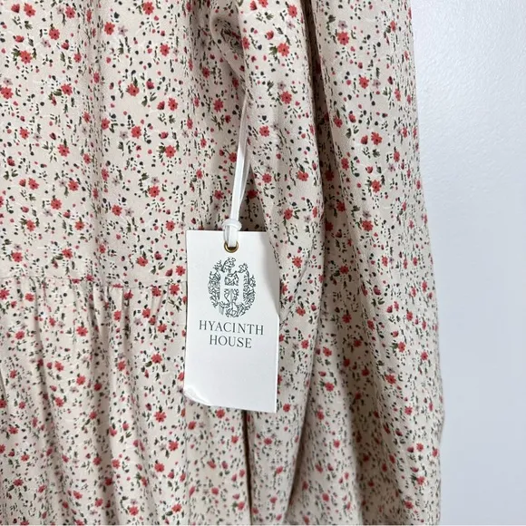 HYACINTH HOUSE Cream Floral Jesse Midi Dress