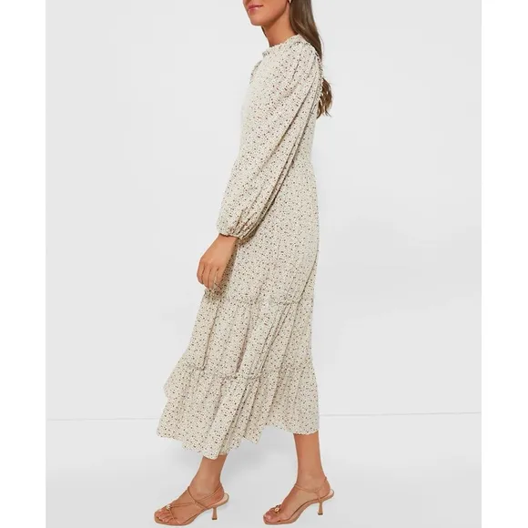 HYACINTH HOUSE Cream Floral Jesse Midi Dress