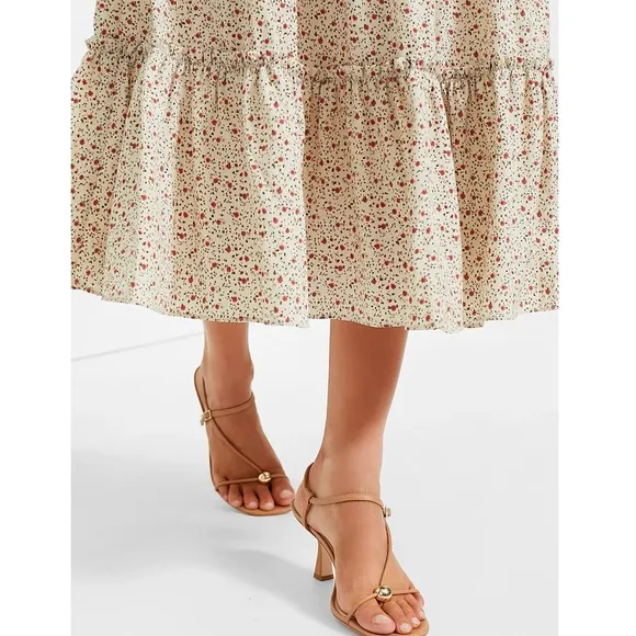 HYACINTH HOUSE Cream Floral Jesse Midi Dress