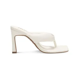 INC Womens White Puffed Straps Sagee Toe Stiletto Slip On Thong Sandals 9 M