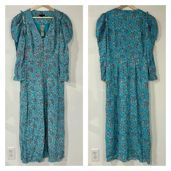 J Crew Drapey Puff Sleeve Dress in Paisley Bunch 6