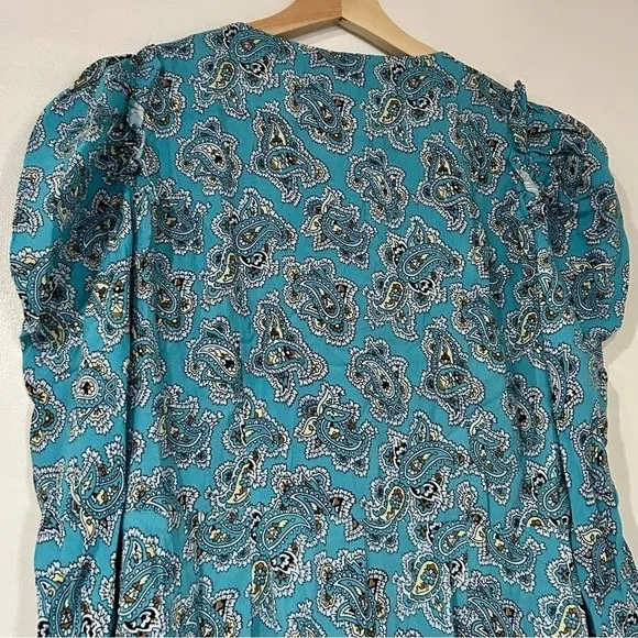 J Crew Drapey Puff Sleeve Dress in Paisley Bunch 6